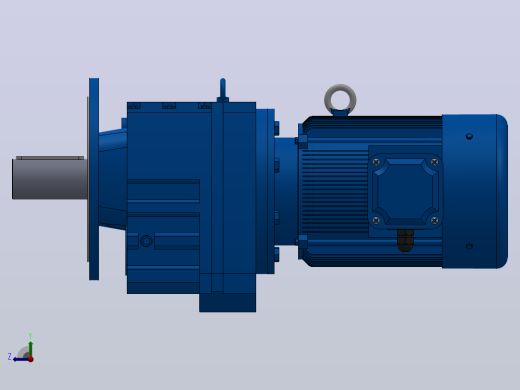 RF147法兰轴伸式安装斜齿轮减速机RF147-Y30-4P-200L-M1-0°-Φ550右视缩略图
