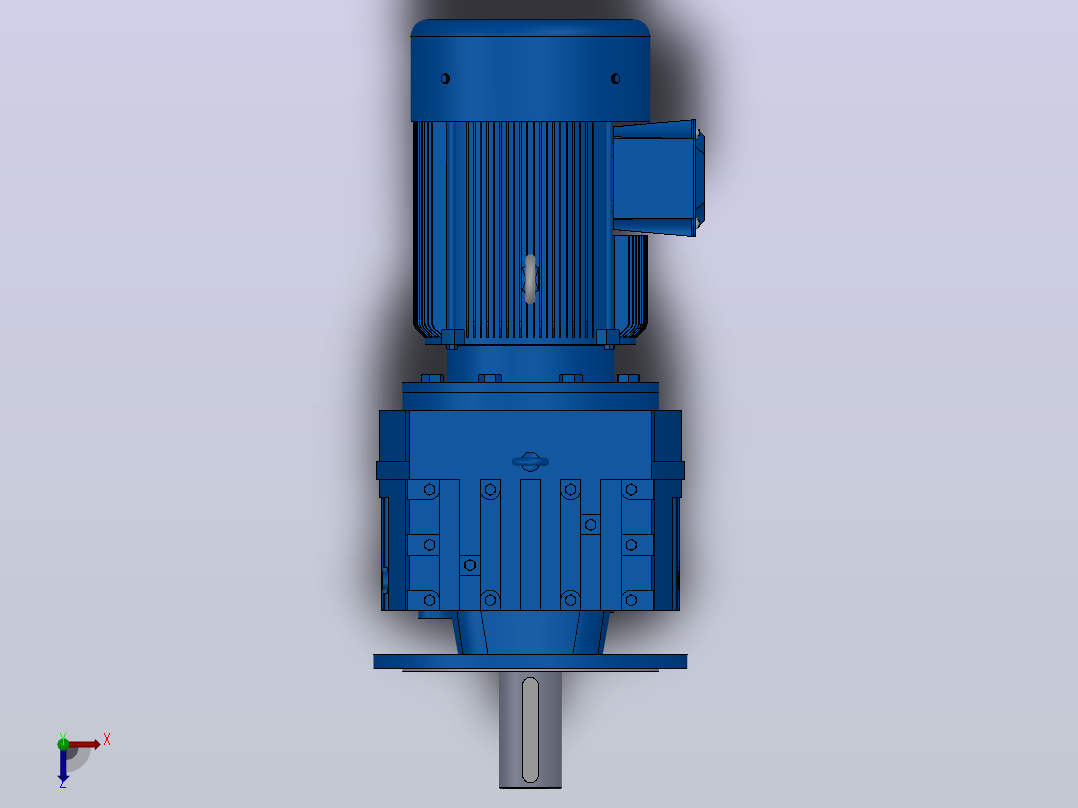 RF147法兰轴伸式安装斜齿轮减速机RF147-Y30-4P-200L-M1-0°-Φ550俯视图
