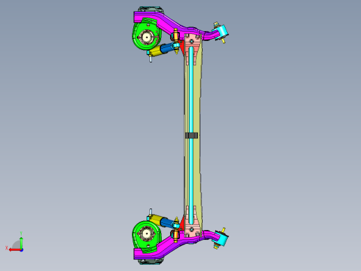 非独立扭力梁后悬架 机械设备 图纸 CATIA 3D模型文件素材后视缩略图