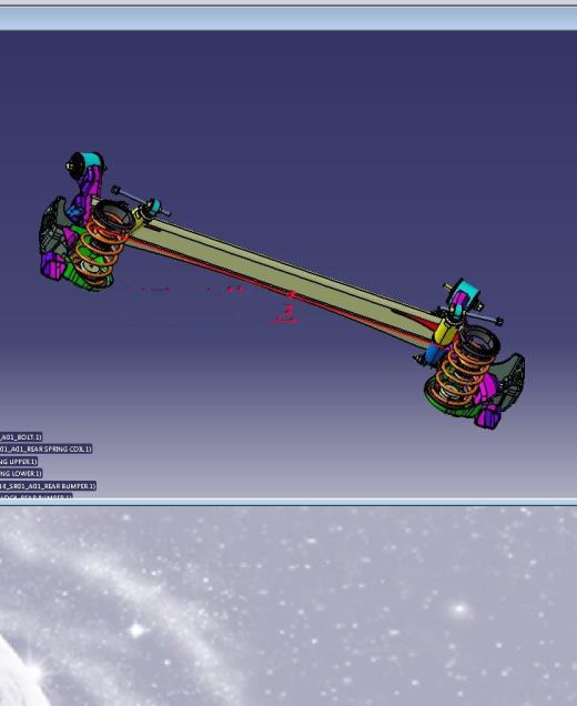 非独立扭力梁后悬架 机械设备 图纸 CATIA 3D模型文件素材缩略图