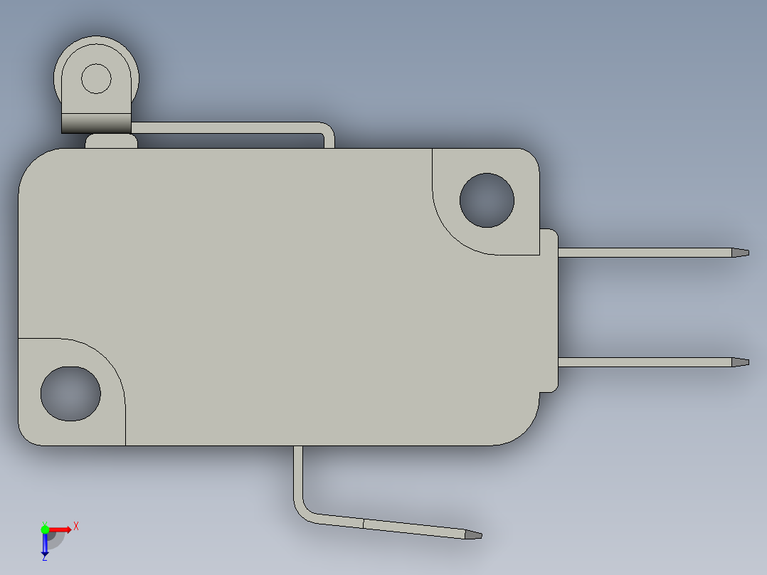 solidworks 小滚轮开关俯视图