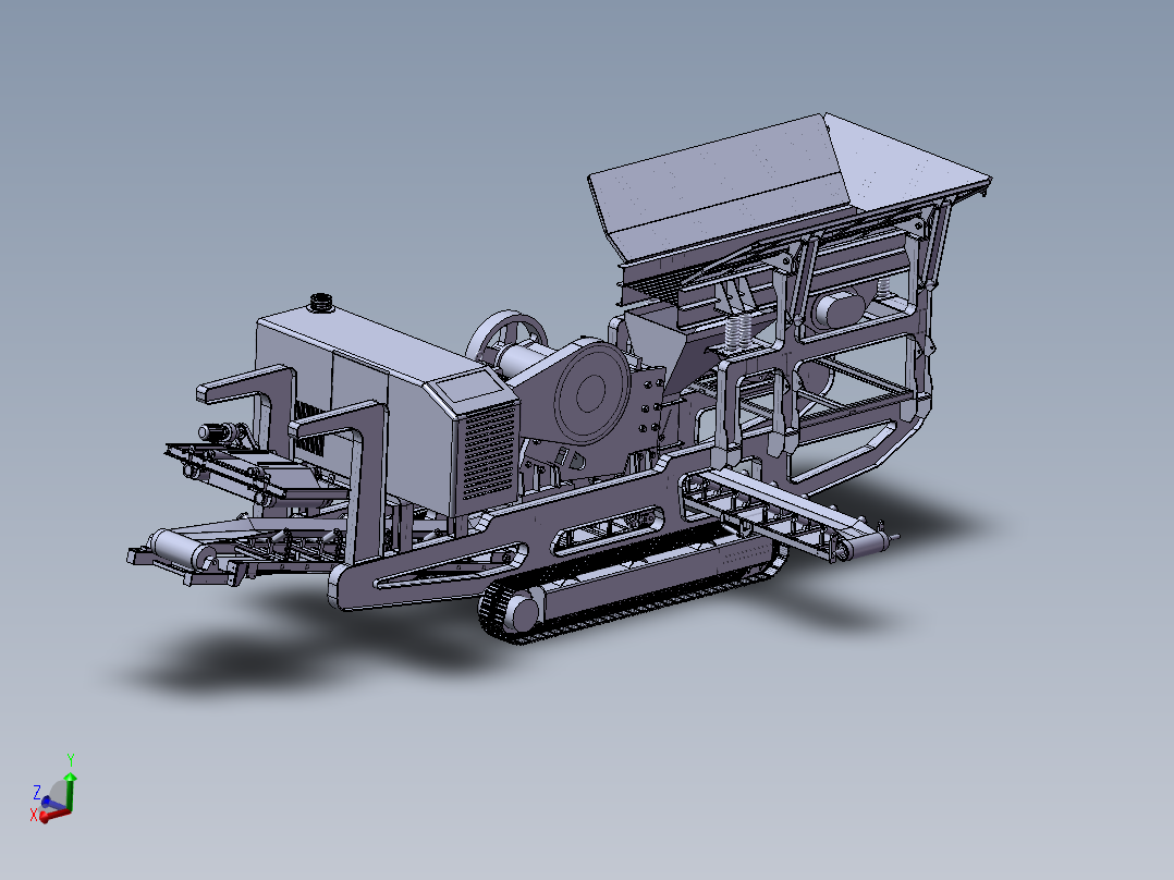 G693 ZY10442 履带式移动破碎站主视图
