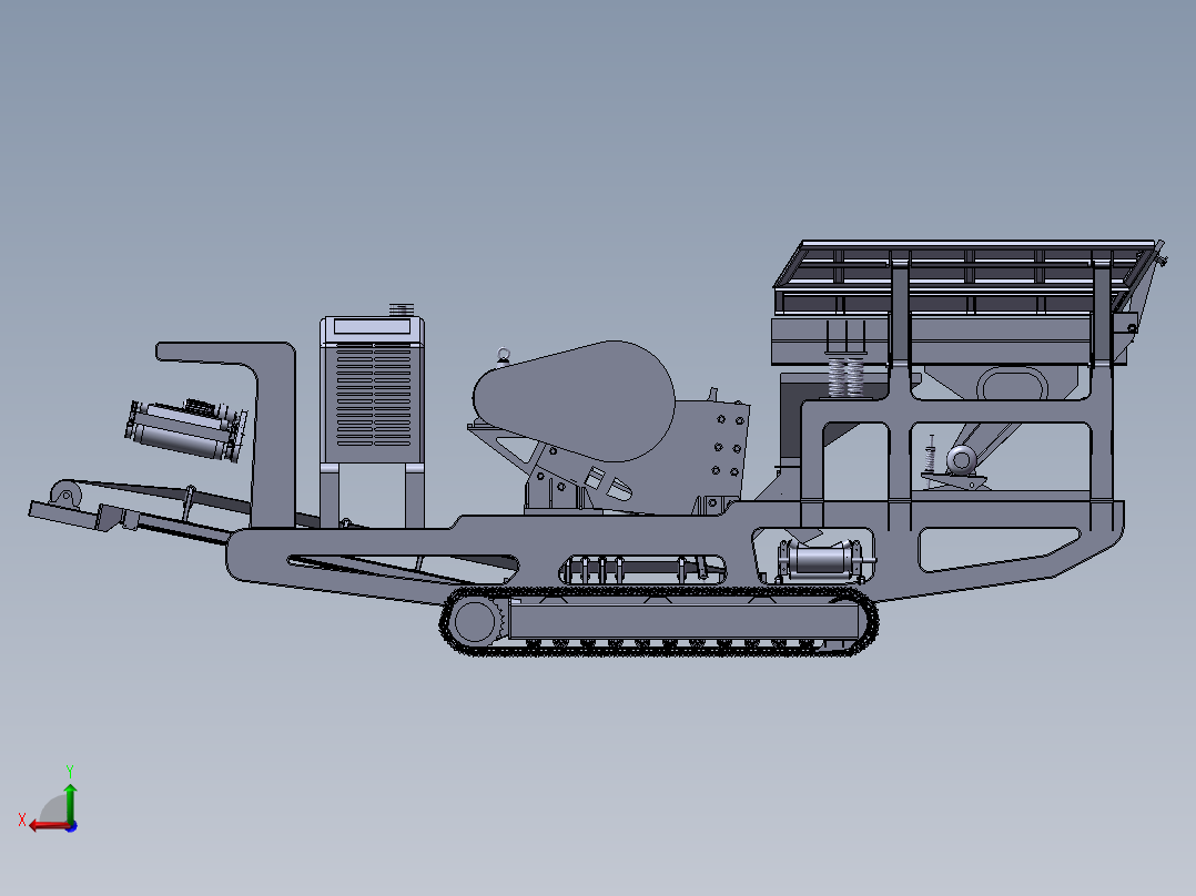 G693 ZY10442 履带式移动破碎站后视图