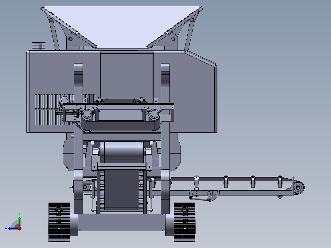 G693 ZY10442 履带式移动破碎站右视图