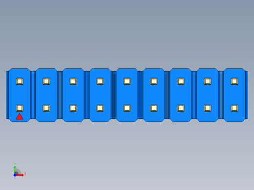 彩色公头100mil（2.54mm）系列-DS1021_blue_2x09p_100mil_Type1_rev1.0前视缩略图