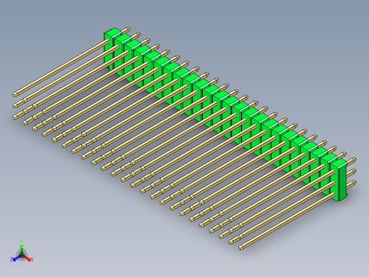 彩色公头100mil（2.54mm）系列-DS1021_green_3x24p_100mil_Type43_rev1.0