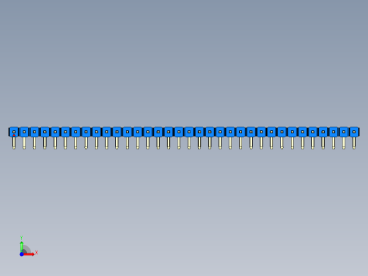 彩色公排针 100mil 2.54mm 系列-DS1022_blue_1x34p_100mil_TypeD_rev1.0前视缩略图