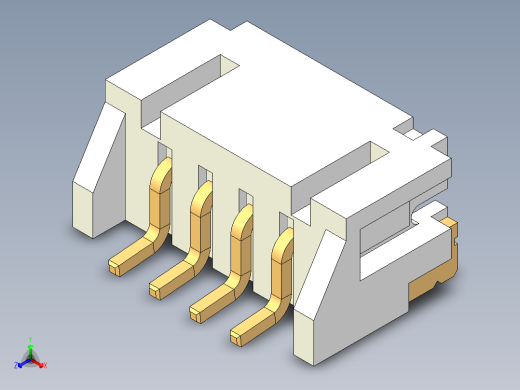 JST-S4B-PH-SM4-TB正等轴测缩略图