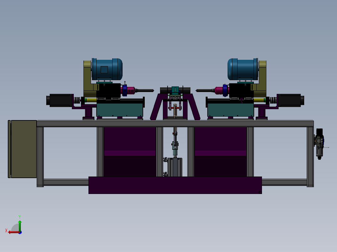 竹吸管自动钻孔机后视图