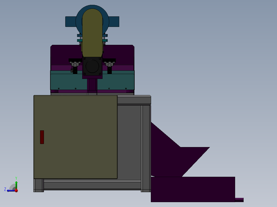 竹吸管自动钻孔机右视图
