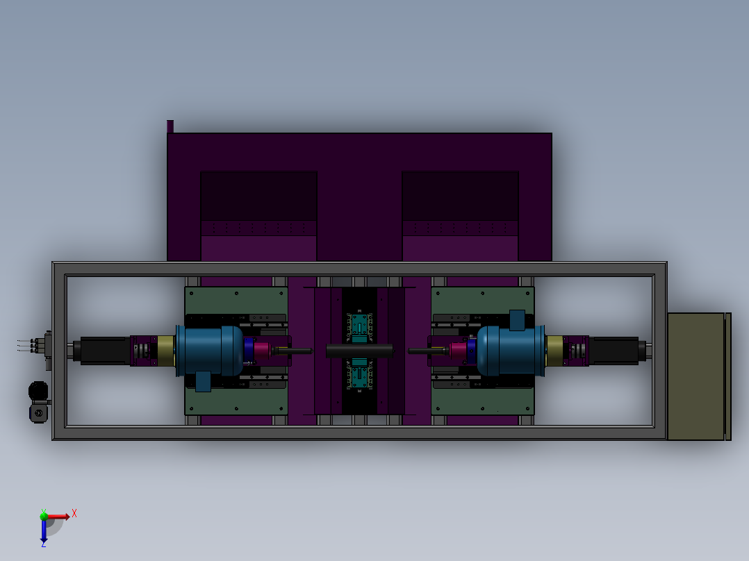 竹吸管自动钻孔机俯视图