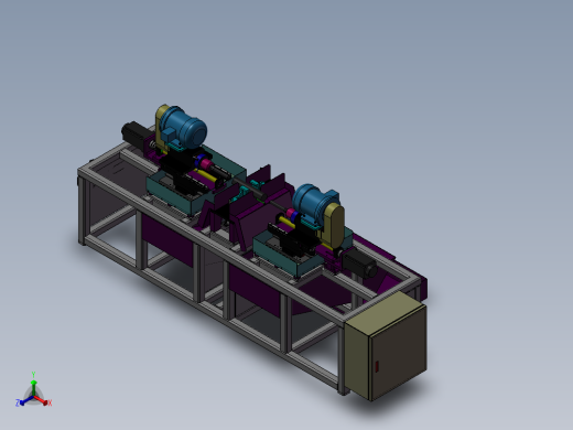 竹吸管自动钻孔机正等轴测缩略图