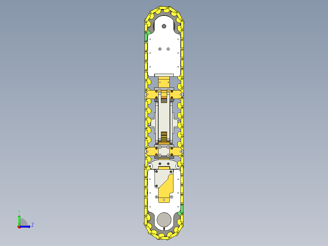 可弯曲转向的履带轮左视图