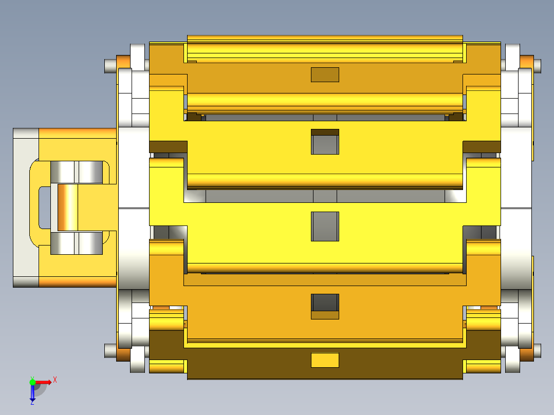 可弯曲转向的履带轮俯视图