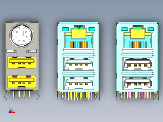 带PS2-局域网的双USB2.0-USB3.0前视缩略图