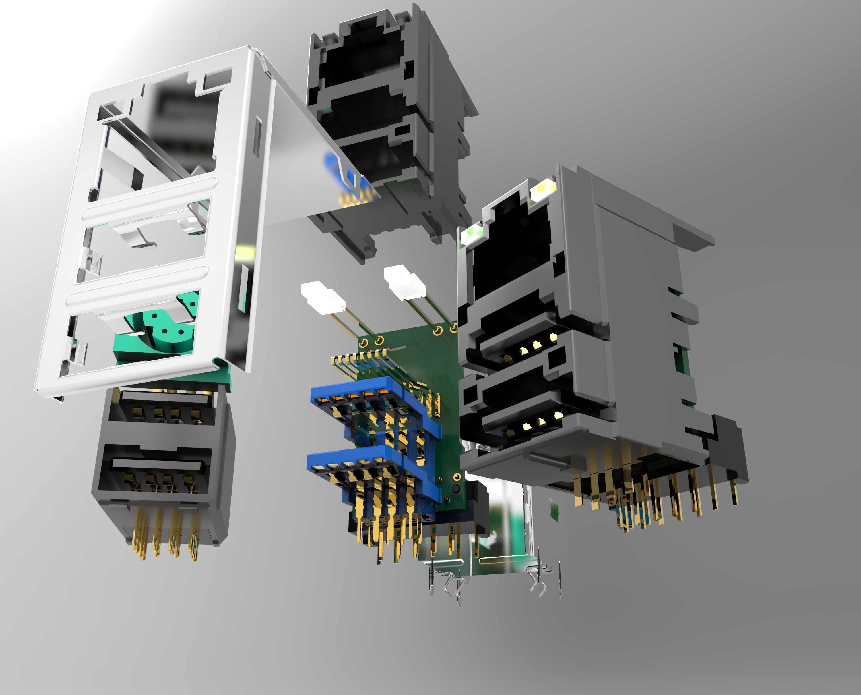 带PS2-局域网的双USB2.0-USB3.0