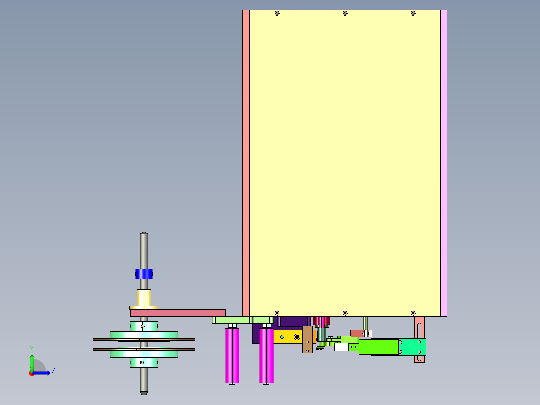 小家电控制板变压器缠绕胶带机左视图