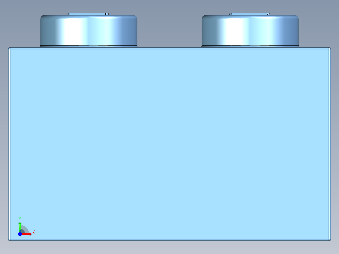 乐高套装 4421基本积木-4201235 - 3003 Medium Blue Brick 2 x 2.STEP前视图