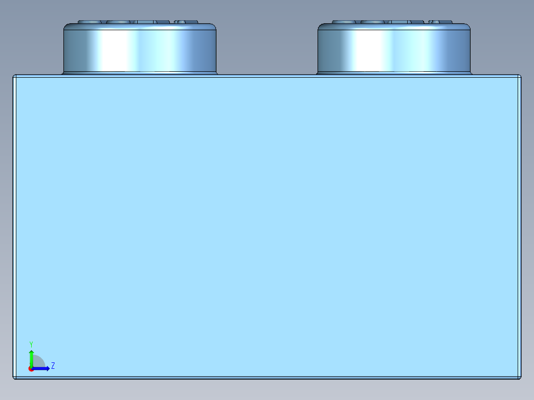 乐高套装 4421基本积木-4201235 - 3003 Medium Blue Brick 2 x 2.STEP左视图