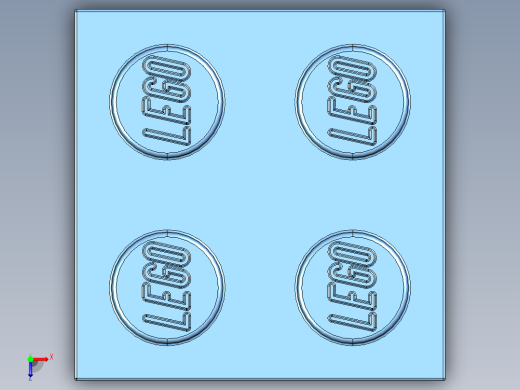 乐高套装 4421基本积木-4201235 - 3003 Medium Blue Brick 2 x 2.STEP俯视缩略图