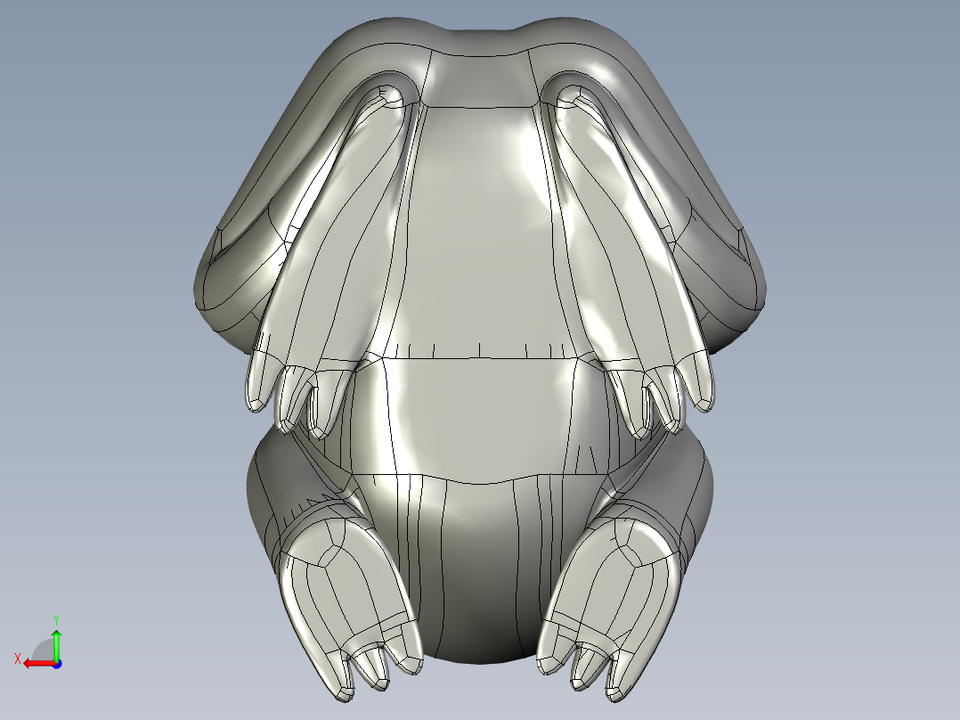 可爱的青蛙喷泉后视图