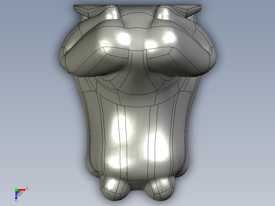 可爱的青蛙喷泉俯视图