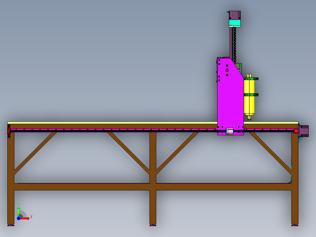 实木家具大型木工雕刻机前视图