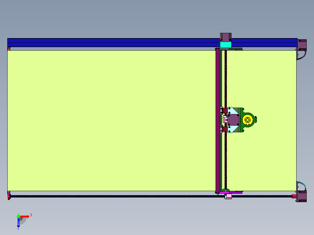 实木家具大型木工雕刻机俯视图