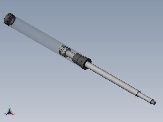 铲式63油缸正等轴测缩略图