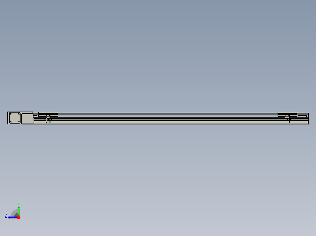 直线模组LHB17-L40-S1850-BL设计图纸右视图