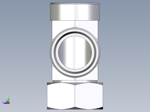 卡套式工业通用硬管接头EO_Swivel_nut_run_tee_EL35LOMDCF右视缩略图
