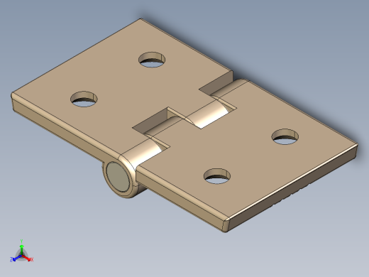 型材-KJN 40X40 CONDUCTIVE HINGE 3842544530正等轴测缩略图