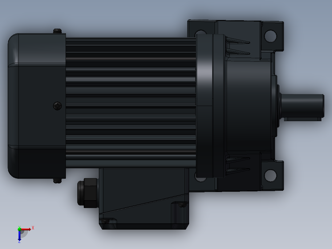 精研电机精研卧式 s250h01-L俯视图