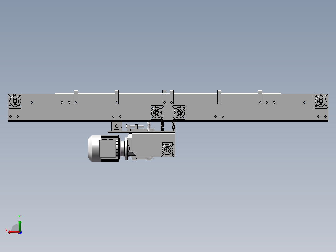 动力传送带、输送机后视图