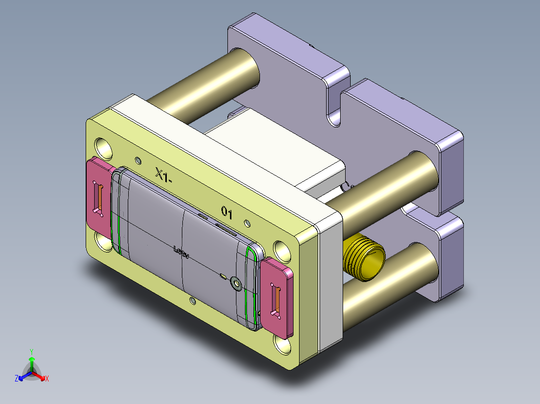 X1-笔记本CNC工装夹具三维模型CNC8-0605