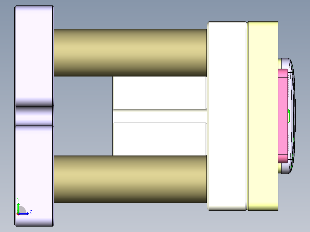 X1-笔记本CNC工装夹具三维模型CNC8-0605左视图