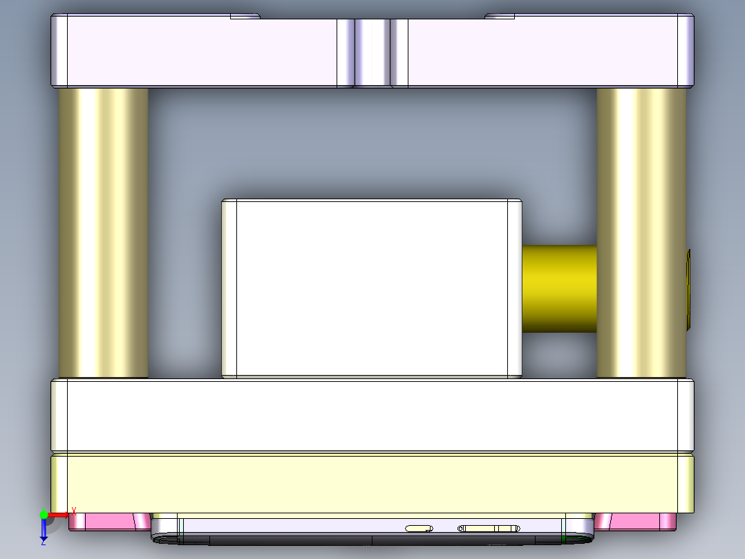 X1-笔记本CNC工装夹具三维模型CNC8-0605俯视图