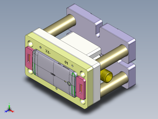 X1-笔记本CNC工装夹具三维模型CNC8-0605正等轴测缩略图