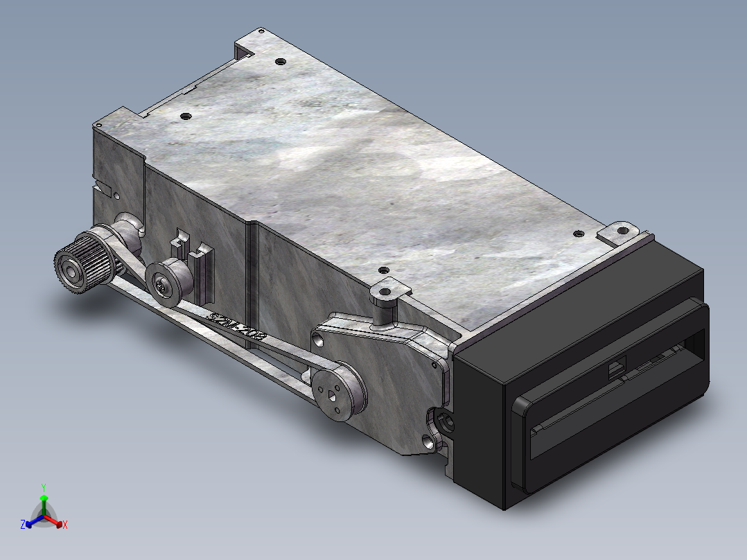 卡片分拣机sw18可编辑正等轴测图