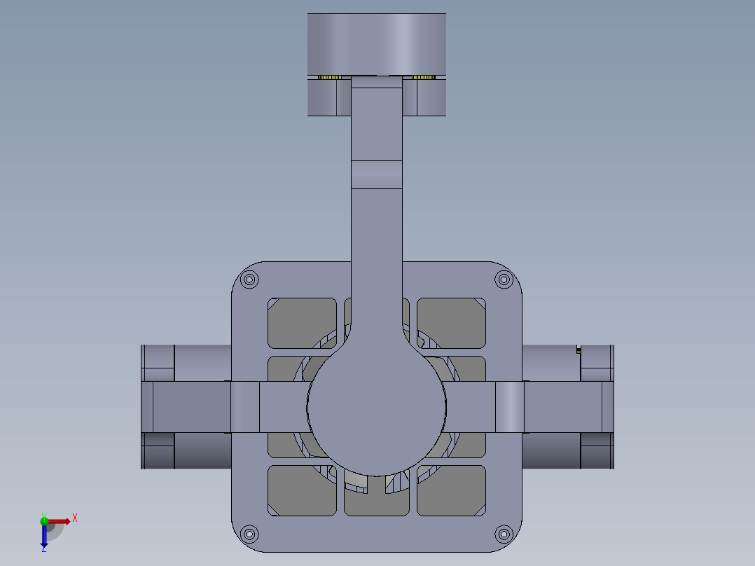 无人机云台sw18可编辑俯视图