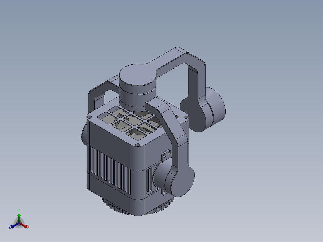 无人机云台sw18可编辑正等轴测图