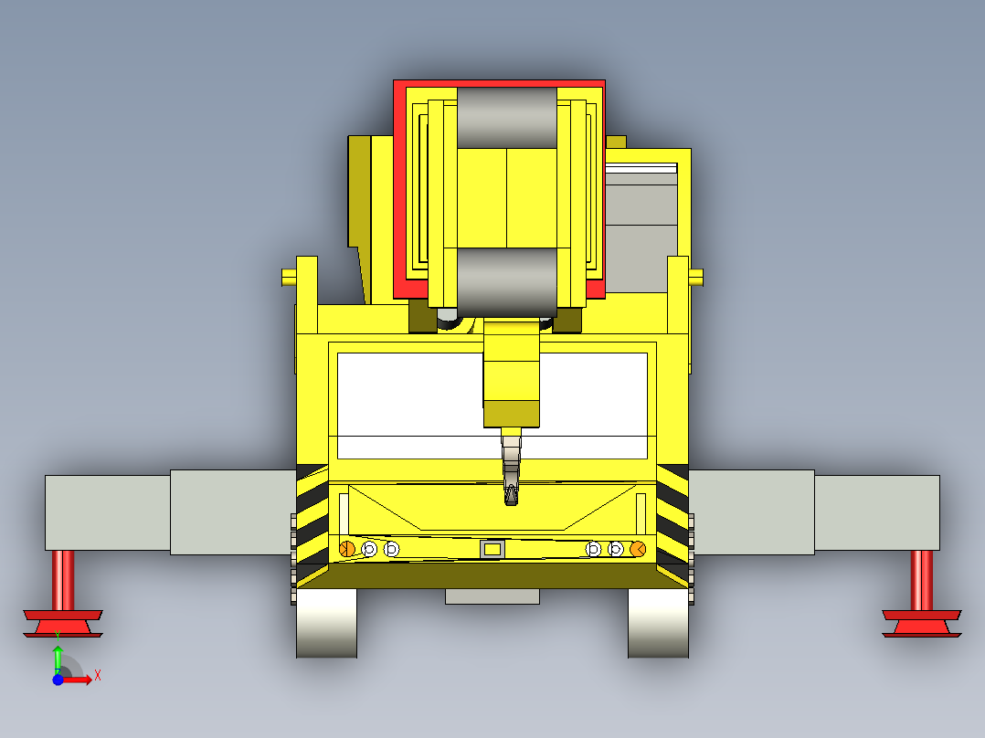 简易利勃海尔移动塔式起重机三维建模图纸 solidworks设计 附STEP前视图