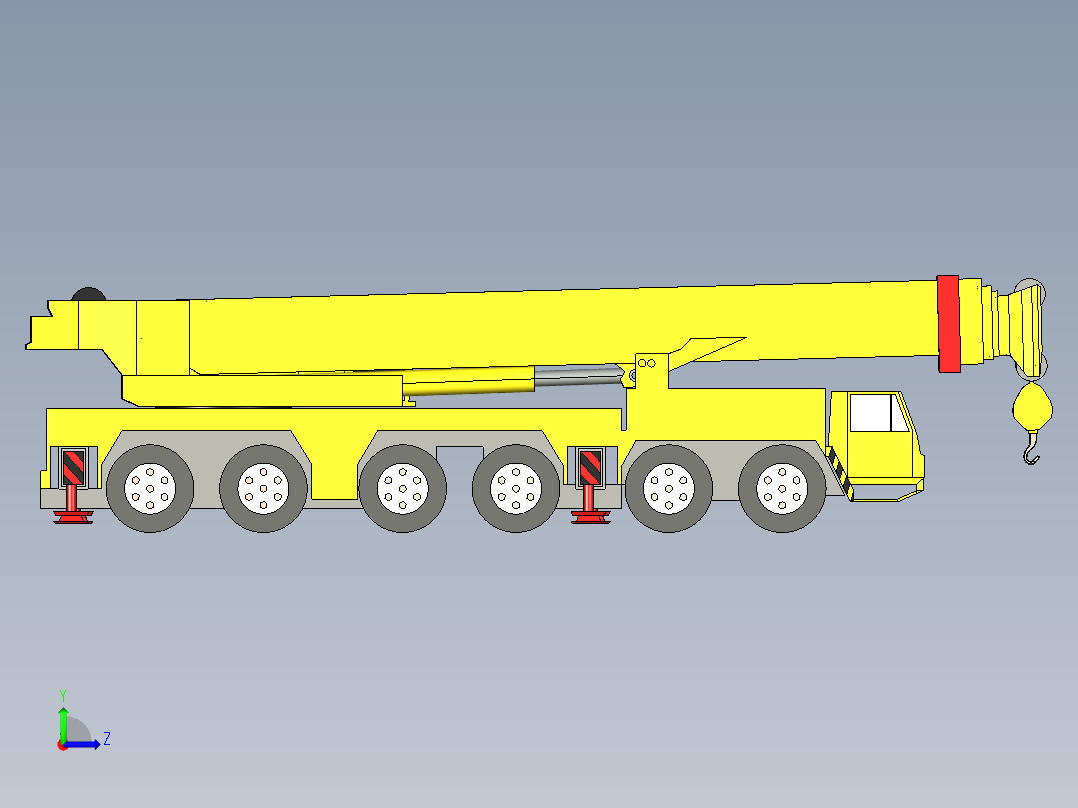 简易利勃海尔移动塔式起重机三维建模图纸 solidworks设计 附STEP左视图