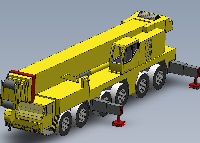 简易利勃海尔移动塔式起重机三维建模图纸 solidworks设计 附STEP