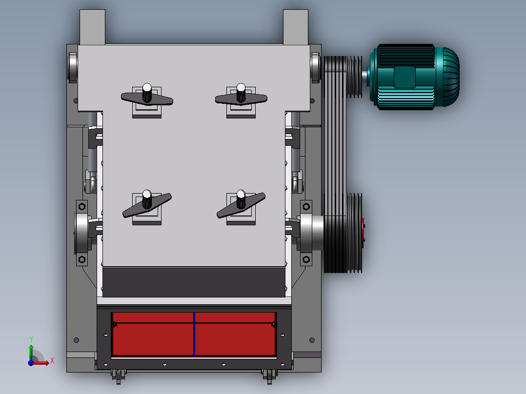 破碎机、冲击式破碎机设备前视图