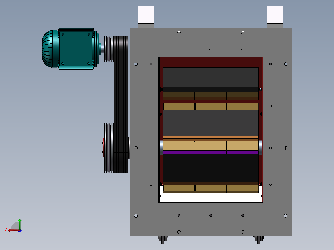 破碎机、冲击式破碎机设备后视图