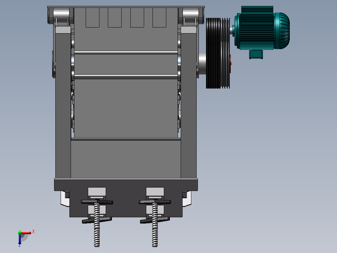 破碎机、冲击式破碎机设备俯视图