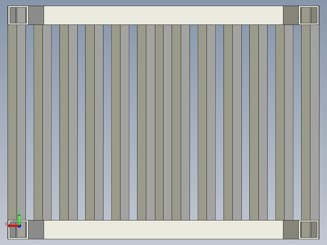 机架到材料轮后视图