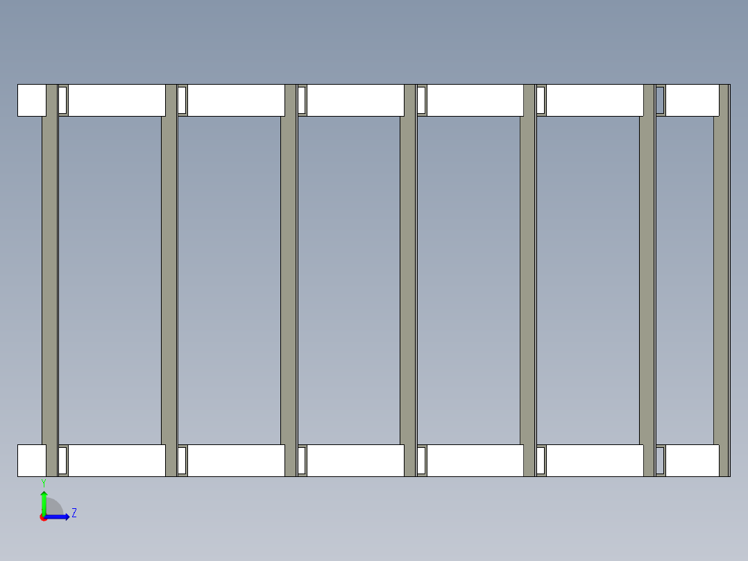机架到材料轮左视图