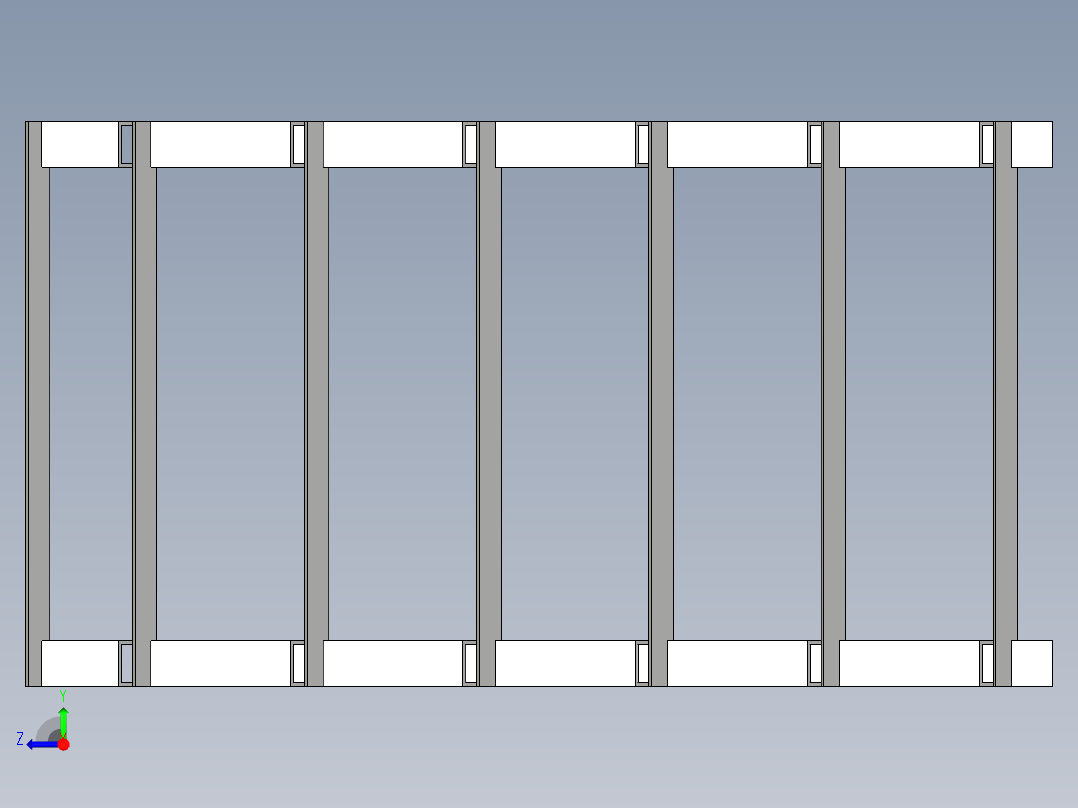 机架到材料轮右视图